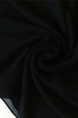 Plain Square Hijab Black