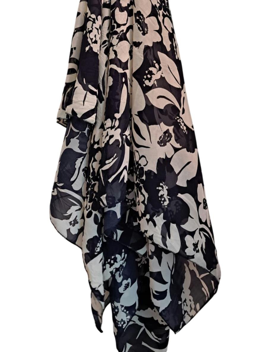 Printed Square Hijab Abstract Harmony