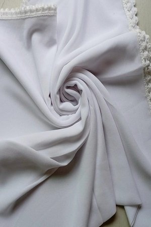 Georgette Square Scarf Off White