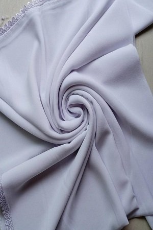 Georgette Square Scarf Snow White