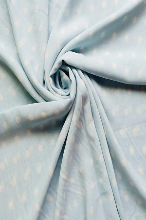 Printed Square Hijab Dotted Baby Blue
