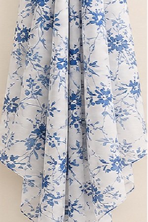 Printed Square Hijab Orchid Vein