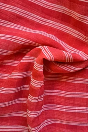 Printed Square Hijab Red and White