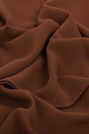 Plain Square Scarf Wood Brown