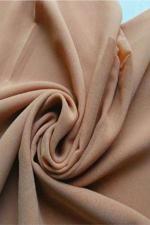 Large Georgette Square Scarf Light Brown