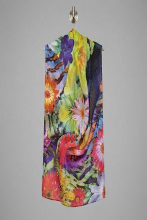 Printed Square Scarf Abstract Floral