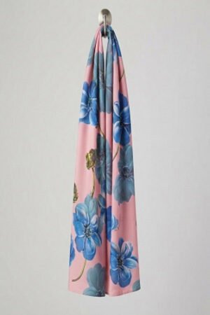 Printed Square Scarf Blue Lilly