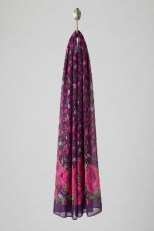 Printed Square Scarf Magenta