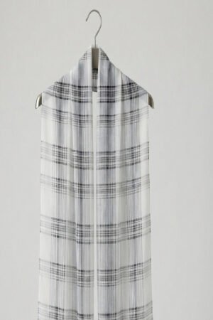 Printed Square Scarf Ripple Grid